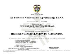 Libertad y orden 
REPÚBLICA DE COLOMBIA 
 
El Servicio Nacional de Aprendizaje SENA 
 
En cumplimiento de la Ley