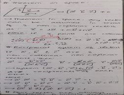 Theorem 3pac 
Spac e: 
/7 
Theovem 
in Space 
Any vector 
Can 
be 
assumed 
(n 
te ms 
nen coplanar vecton 
as 
+mBtne 
NOte
