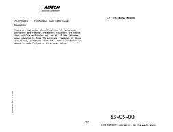 AlTEON 
A BOEING COMPANY 
FASTENERS -- PERMANENT AND REMOVABLE 
Fasteners 
There are two major classifications of fasteners;