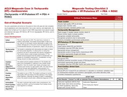 AHA ACLS Megacode Scenarios | PDF | Cardiac Arrest | Cardiopulmonary ...