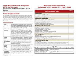 AHA ACLS Megacode Scenarios | PDF | Cardiac Arrest | Cardiopulmonary ...