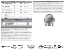 1
PAGINA 2 DE
579
   C5
40834436050122983249
SALDO A PAGAR
1,442.00
2
OFERTAS EXCLUSIVAS
POR PRODUCTO
TOTAL
CLAVE
PRODUCTO
PR