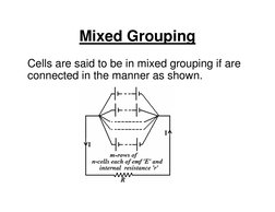 Mixed Grouping
Cells are said to be in mixed grouping if are 
connected in the manner as shown. 
