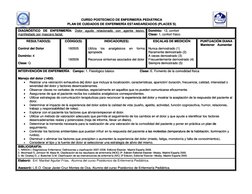 DIAGNÓSTICO DE ENFERMERÍA: Dolor agudo relacionado con agente lesivo, 
manifestado por mascara facial. 
Dominio:  12, confo