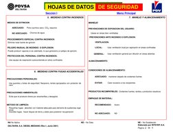 Menú Principal (http://www.intevep.pdv.com/santp/msds_deltaven/espanol/ind_msds_deltaven.htm)
HOJAS DE DATOS DE SEGURIDAD
