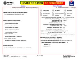 Menú Principal (http://www.intevep.pdv.com/santp/msds_deltaven/espanol/ind_msds_deltaven.htm)
HOJAS DE DATOS DE SEGURIDAD
