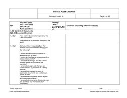 ISO 13485 Internal Audit Checklist | PDF | Quality Management System ...