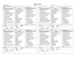 A-B-C Checklist 
Student Name: ___________________________________________________ 
Class:__________________________  
School