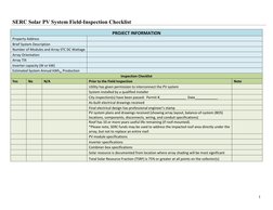 Solar PV System Inspection Checklist | PDF | Photovoltaic System ...