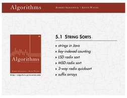 ROBERT SEDGEWICK  |  KEVIN WAYNE
F O U R T H  E D I T I O N
Algorithms
http://algs4.cs.princeton.edu
Algorithms
ROBERT SEDGEW