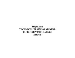  Single Aisle 
TECHNICAL TRAINING MANUAL 
T1+T2 (IAE V2500) (Lvl 2&3) 
 DOORS 
