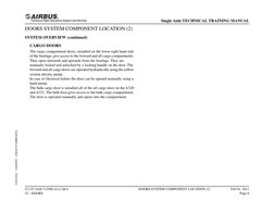DOORS SYSTEM COMPONENT LOCATION (2)
SYSTEM OVERVIEW (continued)
CARGO DOORS
The cargo compartment doors, installed on the low