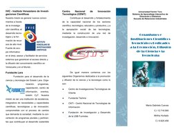 Organismos e 
Instituciones Científicos 
Tecnológicos Dedicados 
a la Promoción, Difusión 
de la Ciencia y la 
Tecnología