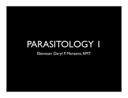 PARASITOLOGY 1	

Ebenezer Daryl P. Manzano, RMT	

