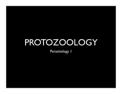 PROTOZOOLOGY	

Parasitology 1	

