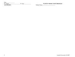 Medication Profile Examples Patient Medication Profile Template | PDF