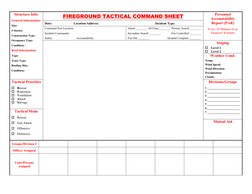 Fireground Tactical Command Sheet | PDF
