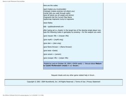 Return to Castle Wolfenstein Cheats and Hints
 
Here are the codes:  
 
/god (makes you invulnerable)  
/notarget (makes enem