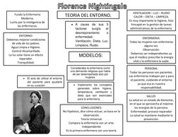 TEORIA DEL ENTORNO. 
VENTILACION – LUZ – RUIDO 
CALOR – DIETA – LIMPIEZA. 
Es muy importante la higiene, hizo 
hincapié en