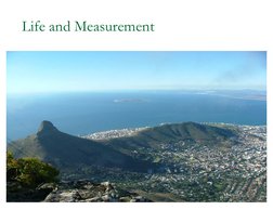 Life and Measurement
