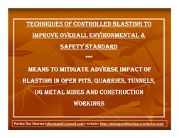 Controlled Blasting Techniques Overview | PDF