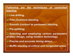 Controlled Blasting Techniques Overview | PDF