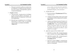 Lección 5
La Comunión Con Dios
Lección 5
La Comunión Con Dios
5
perseveraban en la doctrina de los apóstoles,
en la comunión