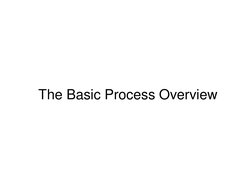 The Basic Process Overview
