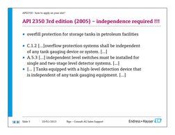 API 2350 Overfill Protection Guide | PDF | Safety | Engineering