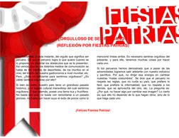 ¿ORGULLOSO DE SER PERUANO? 
(REFLEXIÓN POR FIESTAS PATRIAS)
Hoy hablamos, a cada instante, del orgullo que significa ser
peru