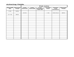 Yield Fish Salmon and Tuna Yield Percentages | PDF | Tuna | Fishing Industry