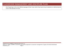 CHAMPS Classroom Management Plan | PDF | Classroom Management | Homework