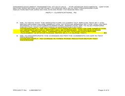 DRAWING/DOCUMENT TRANSMITTAL DT 04.07.2012  -  FOR VENDOR DOCUMENTS - QAP FOR 
MOTOR (DRG NO KSL/SYS-DE-POW-1107/E02/