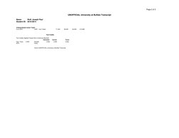 UB Unofficial Transcript for Joseph Wolf | PDF