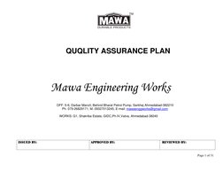 ISSUED BY: 
APPROVED BY: 
 REVIEWED BY: 
 
 
 
    
 
 
 
 
 
 
Page 1 of 31 
 
 
 
 
 
                         QUQLITY ASSU