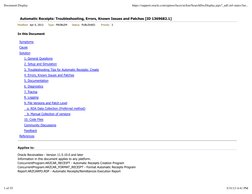 Troubleshooting Automatic Receipts Issues | PDF | Receipt | Software Bug