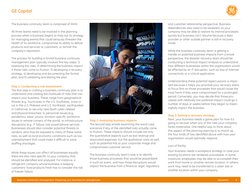 The business continuity team is comprised of XXXX. 
All three teams need to be involved in the planning 
process when a busin