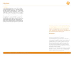 GE Capital is an extension of GE’s rich heritage of building 
and supporting growth. Investing in the sectors we know 
best,