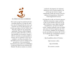 EL ORÁCULO DEL GUERRERO 
Este escrito recoge las enseñanzas de mis 
venerables Maestros a lo largo de todos 
estos