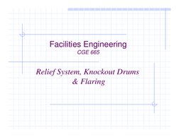 Facilities Engineering
CGE 665
Relief System, Knockout Drums 
Relief System, Knockout Drums 
& Flaring
