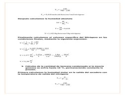 Y m=
230
780−230
Y m=0,418molesdebenceno/molnitrógeno
Después calculamos la humedad absoluta
hY = M v
M g
Y m
Y=78
28 ×0,418