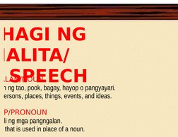 Parts of Speech in Filipino and English | PDF