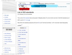 List of ISO  (http://en.wikipedia.org/wiki/International_Organization_for_Standardization)standards - Wikipedia, the free enc