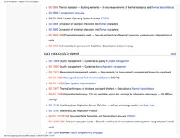List of ISO standards - Wikipedia, the free encyclopedia
http://en.wikipedia.org/wiki/List_of_ISO_standards (9 of 20)05/12/20