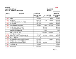 COFASA
HTA
AU-31-DIC-ACTUAL
ELABORO:
HOJA DE TRABAJO DE ACTIVO
FECHA:
INDICE
CUENTA
SALDOS AL
SALDOS 
31-DIC-ACTUAL