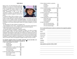 MURU IMILLA 
 
Había una vez, una niña llamada Muru Imilla, que 
trabajaba en la casa de la familia Manzanales, 
parecía una