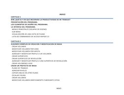 INDICE 
INDICE 
CAPITULO 1  
BIM ¿QUÉ ES Y EN QUE MEJORARA LA PRODUCTIVIDAD DE MI TRABAJO?  
PRESENTACIÓN DE