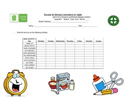 Escuela de Idiomas-Licenciatura en inglés
INSTITUTO TÉCNICO SUPERIOR DÁMASO ZAPATA
Grade 6-7    Week 2   Class  No 3   WK No