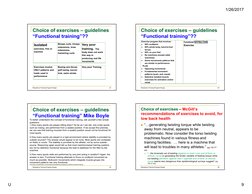 1/26/2017
U
9
Choice of exercises – guidelines
“Functional training”??
33
Resistance Training Program Design
Isolated
exercis