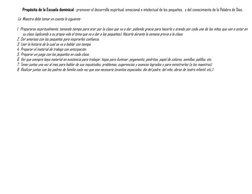 Propósito de la Escuela dominical : promover el desarrollo espiritual, emocional e intelectual de los pequeños,  y del conoci